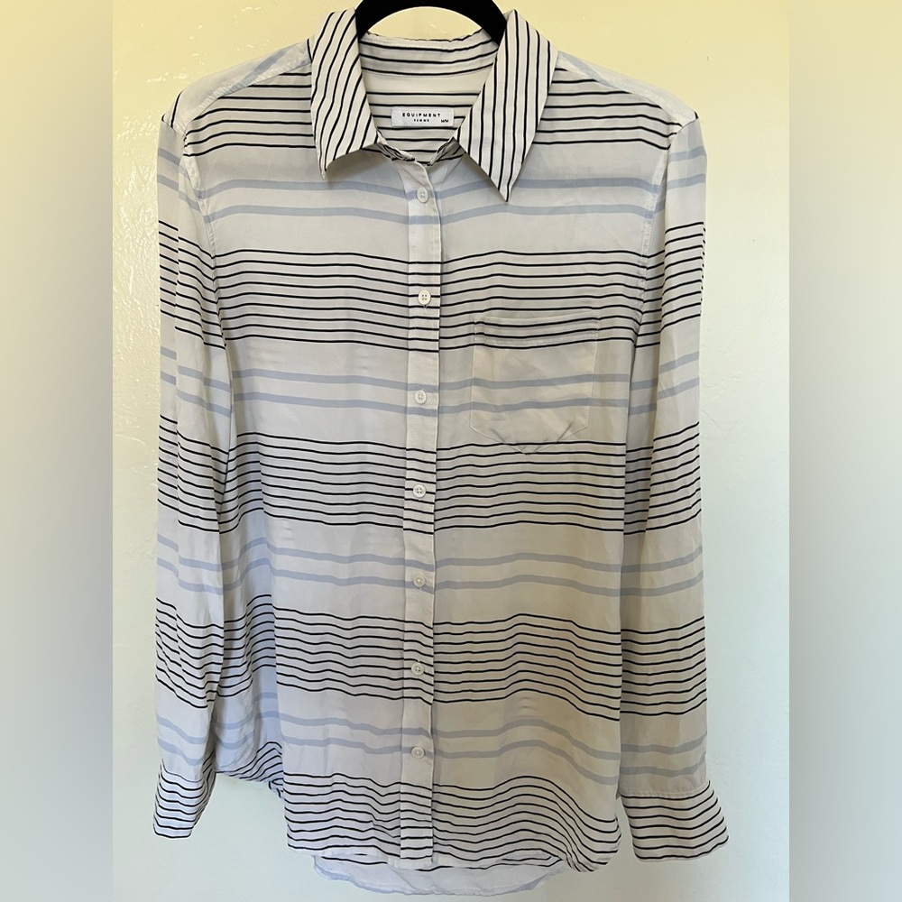 Equipment Reese Stripe Silk Shirt